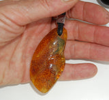 Elegant Amber necklace with two pendants