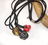 Long Contemporary Necklace with Chunky Stones