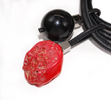 Contemporary necklace with two chunky pendants