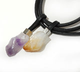 Elegant contemporary necklace with healing stones