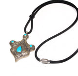 Long tribal necklace with vintage pendant from Afghanistan
