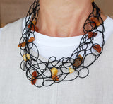 Unusual versatile Amber necklace