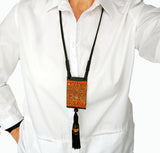 Long Tribal Necklace with Animal Print