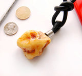 Necklace with large Amber pendant