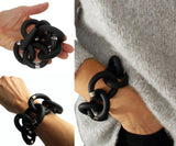Bold Rubber Chain Cuff Bracelet