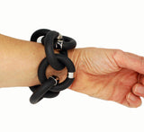 Bold Rubber Chain Cuff Bracelet