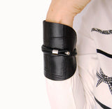 statement leather bracelet