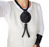 Black oversize necklace