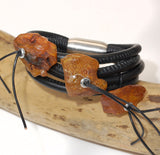 Contemporary bracelet with Baltic Amber
