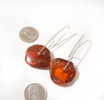 Sculptural Amber earrings