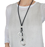 Contemporary long necklace, modern chunky necklace
