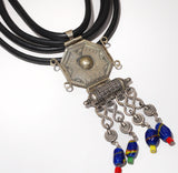 Contemporary tribal necklace with vintage pendant from Morocco