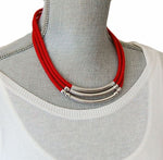 Simple red necklace