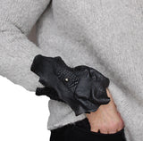 Bold dramatic leather cuff bracelet