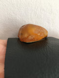 Leather cuff with natural Amber