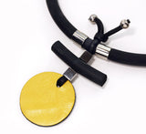 Simple geometric necklace yellow