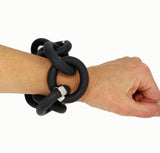 Bold Rubber Chain Cuff Bracelet