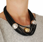 Dramatic Silver and Gold necklace